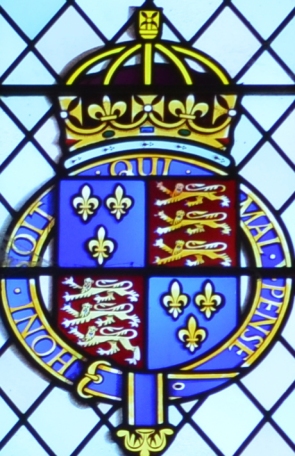 The Royal Coat of Arms of Richard III as seen at Fotheringhay Church